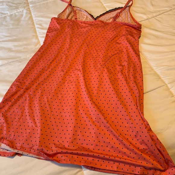 Nightgown ( size Large)  coral & black - Picture 3 of 3